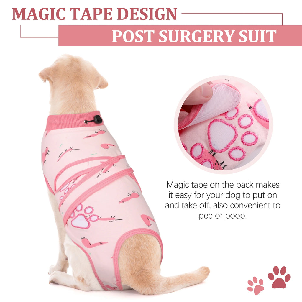 Dog Surgery Recovery Suit, Breathable Abdominal Wound Protector, Anti Licking Recovery Costume P1484