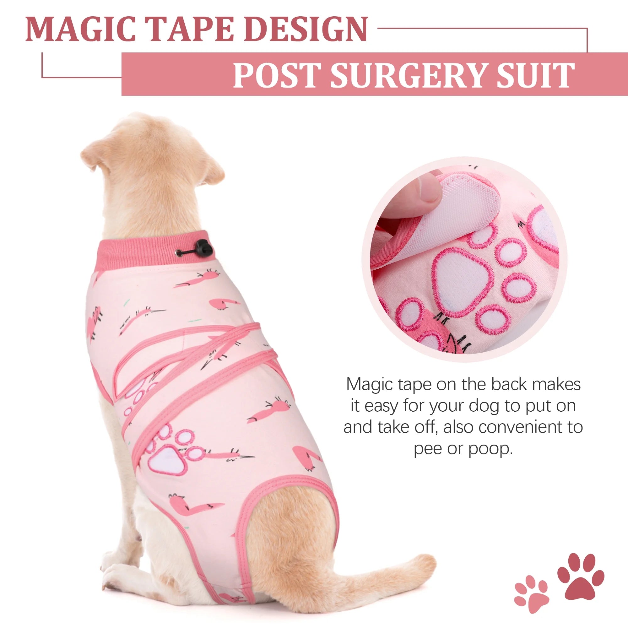 Dog Surgery Recovery Suit, Breathable Abdominal Wound Protector, Anti Licking Recovery Costume P1484