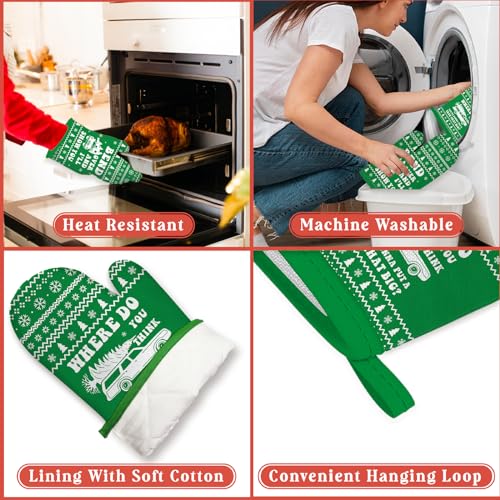 2Pcs Funny Holiday Oven Mitts Pot Holders O744442
