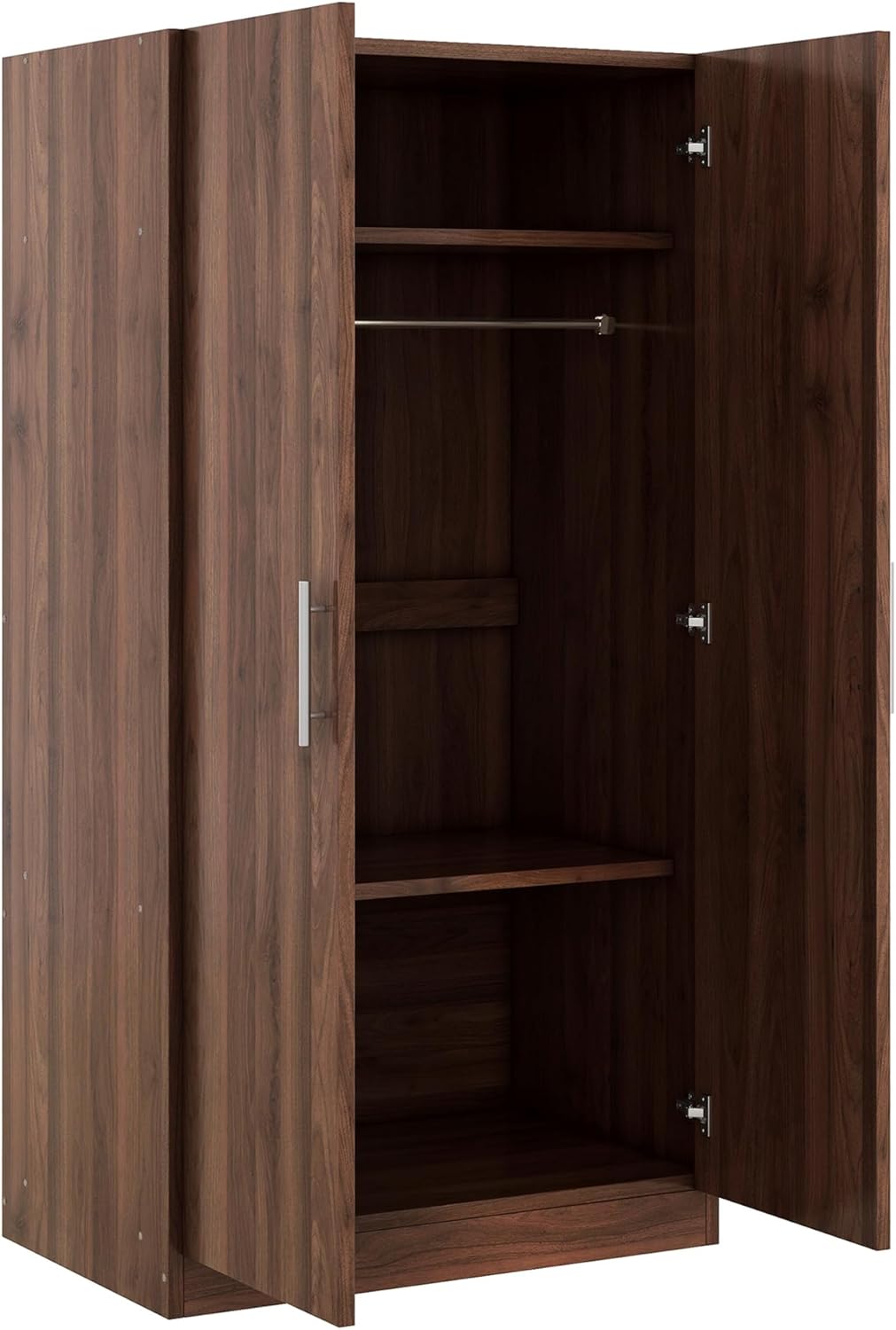 2-Door Wooden Wardrobe Armoire with 3 Storage Shelves G3066