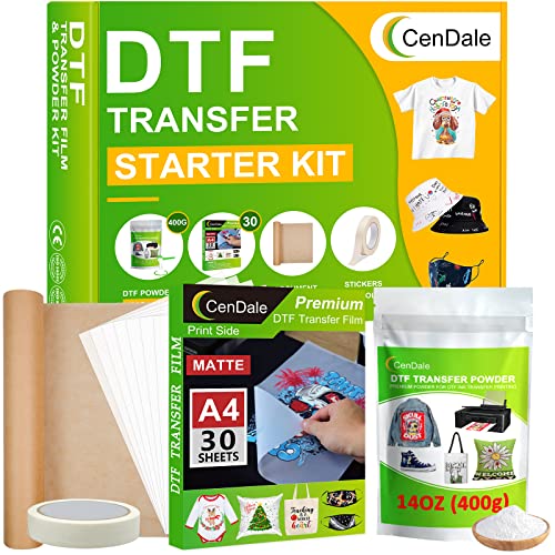 30 A4 Sheets, 14oz White Medium DTF Powder, Direct-to-Film Transfer M56371