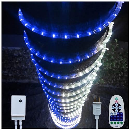 LED Rope Lights Red White Blue 30 Feet O9431