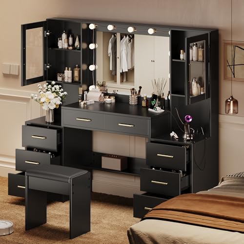 White Vanity Table with Drawer Dresser, 5 Drawers Z627082