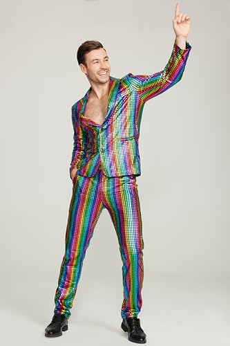 Metallic Disco Jacket and Pants Set U830202