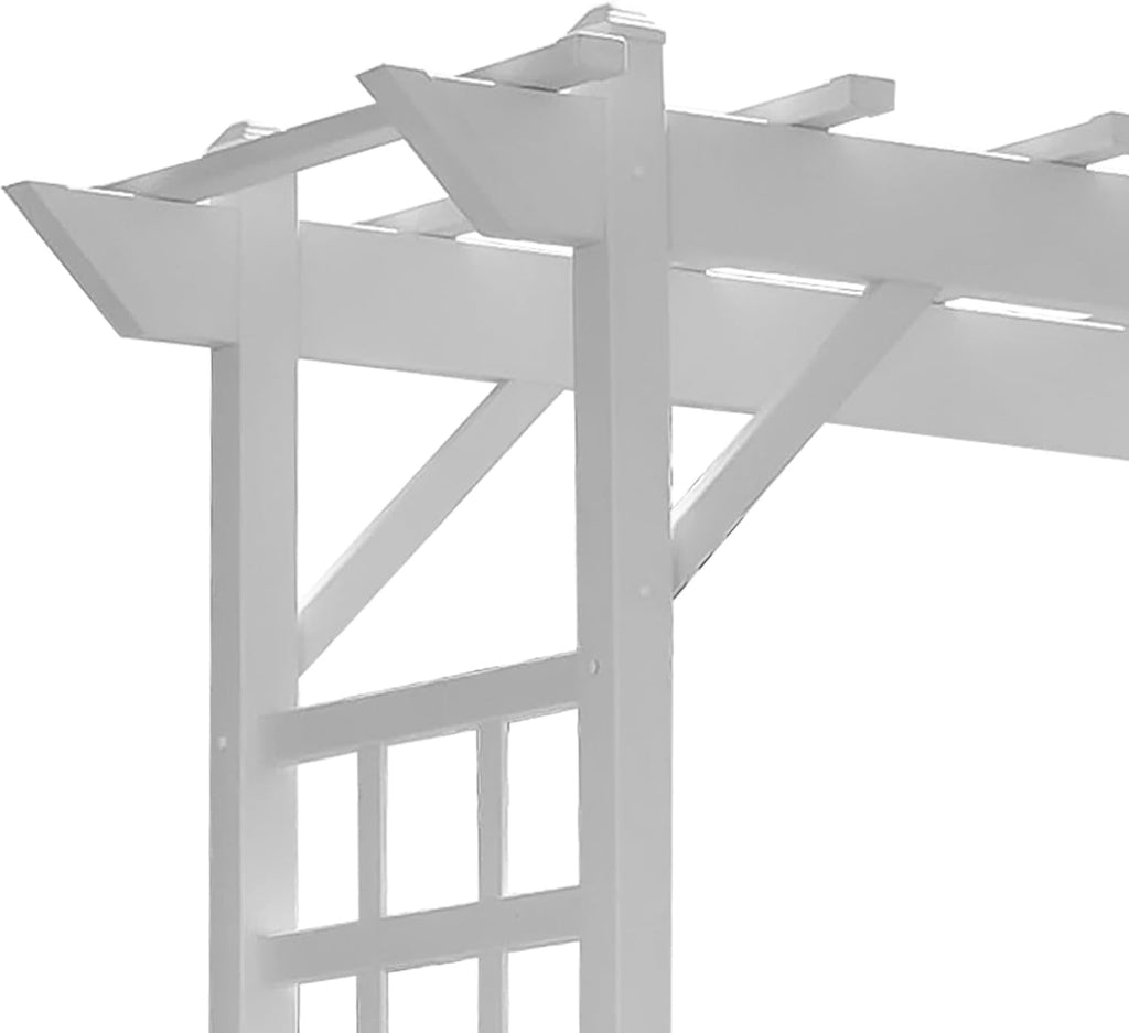 White PVC Garden Arbor X57542