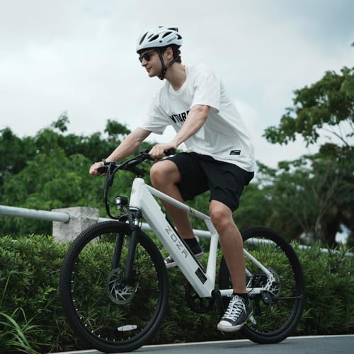 26" Electric Mountain Bike, 1000W Peak Motor, 375Wh Removable Battery, 7 Speed C25650