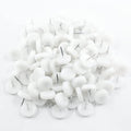 100pcs 18mm White Nylon Furniture Sliders T33354
