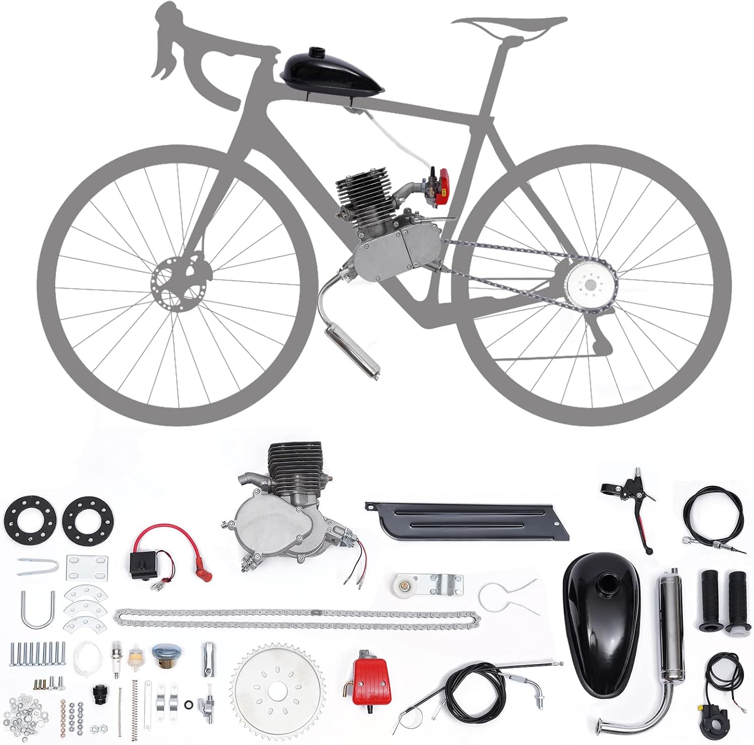 100cc 2-Stroke Gasoline Engine Kit for Bicycles Q4947