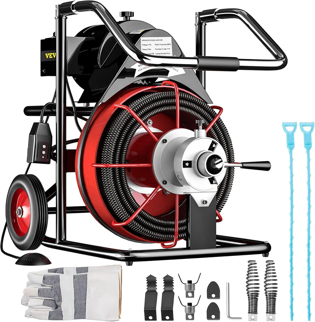 75 Ft x 3/8 Inch Open Drain Cleaning Machine X339