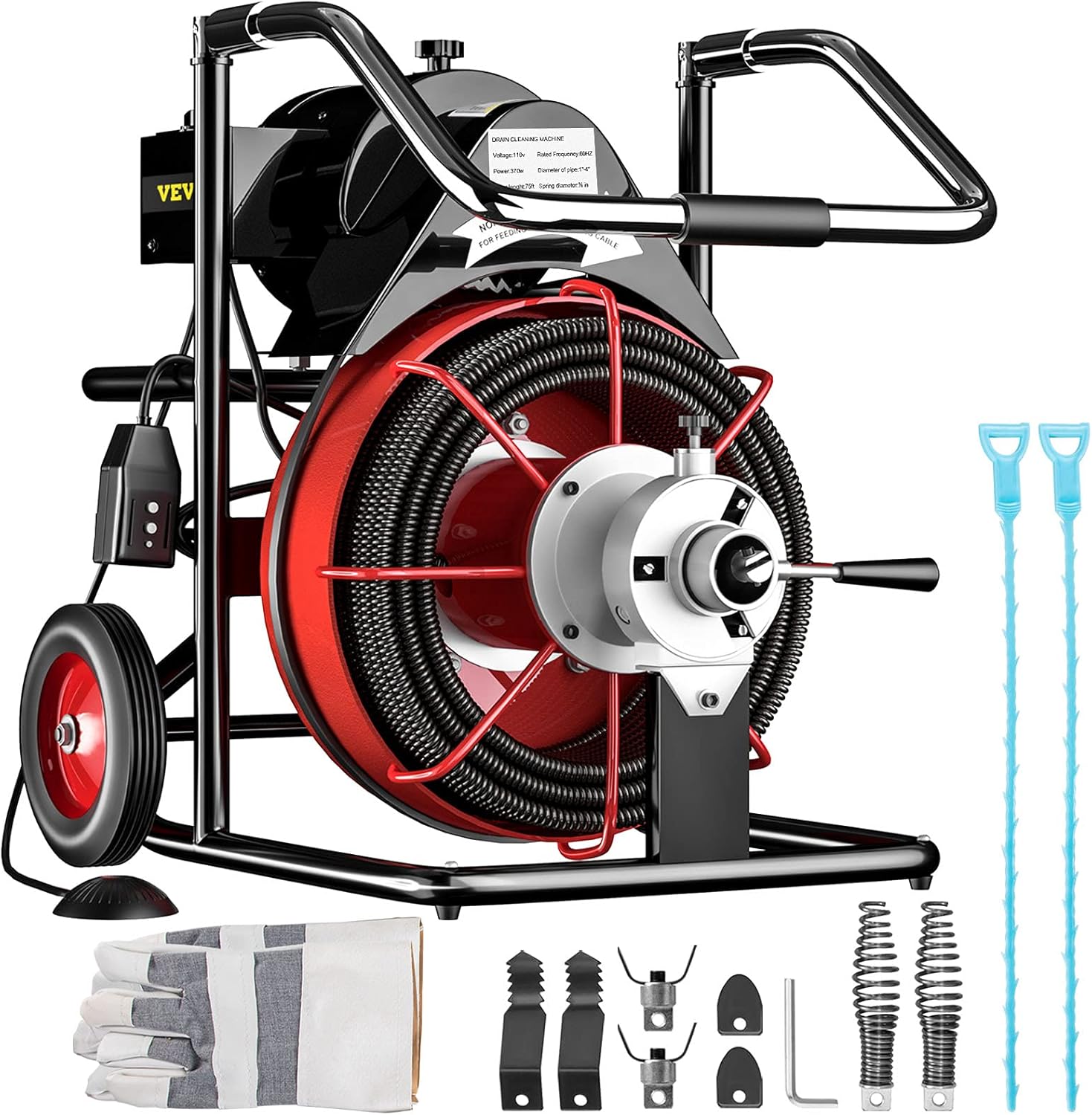 75 Ft x 3/8 Inch Open Drain Cleaning Machine X339