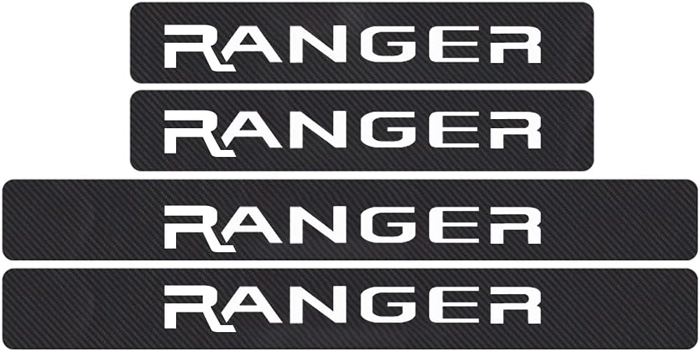 4D Carbon Fiber Door Sill Protector Stickers 4Pcs (Red) U87497
