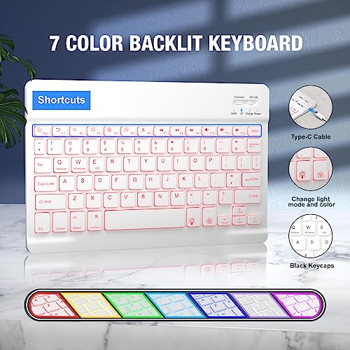 Rose Gold 360° Rotatable Bluetooth Keyboard Case for 10.2 inch iPad C389555