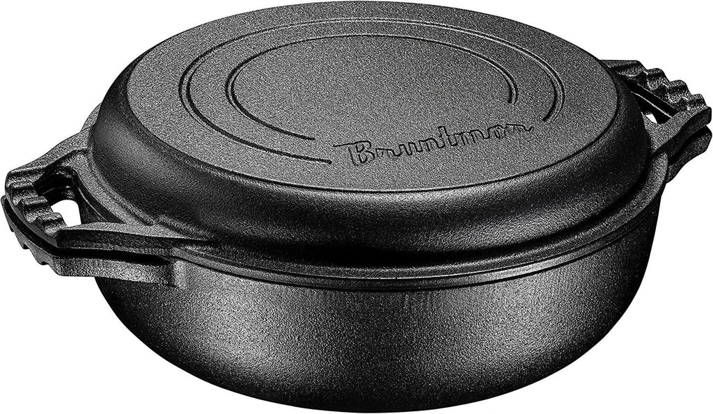 Black Enameled Cast Iron 3.3 Quart Braiser with Lid C1816