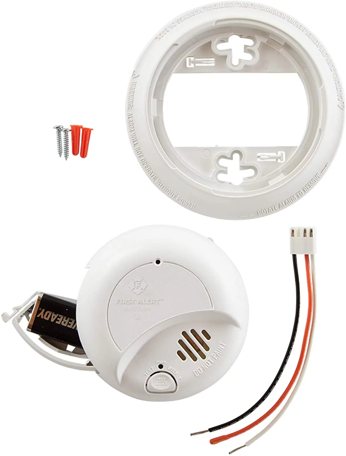 6 Pack Hardwired Smoke Alarm with Battery Backup M995
