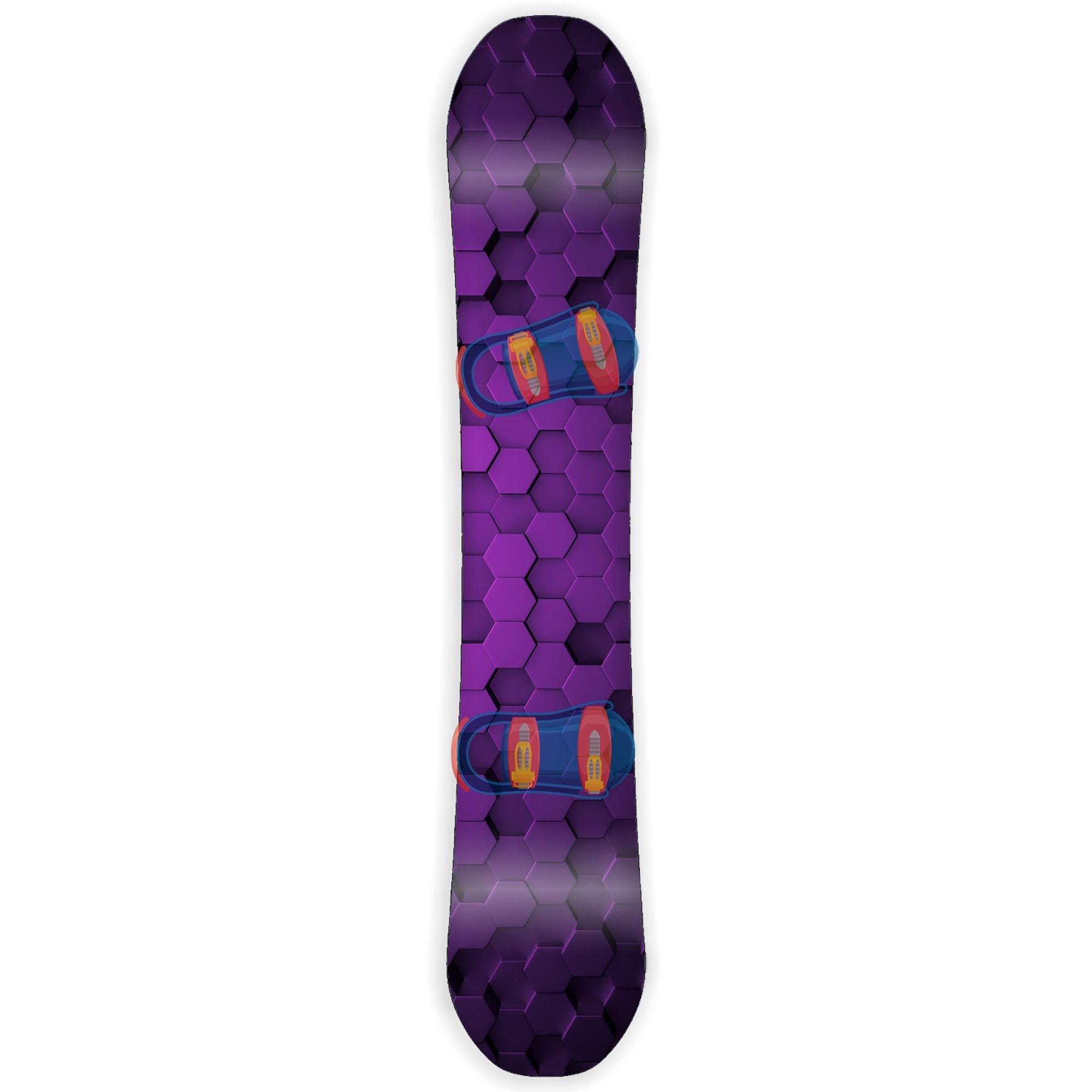 Purple Hex 3D Gradient Snowboard Wrap Sticker Skin Cover A466876