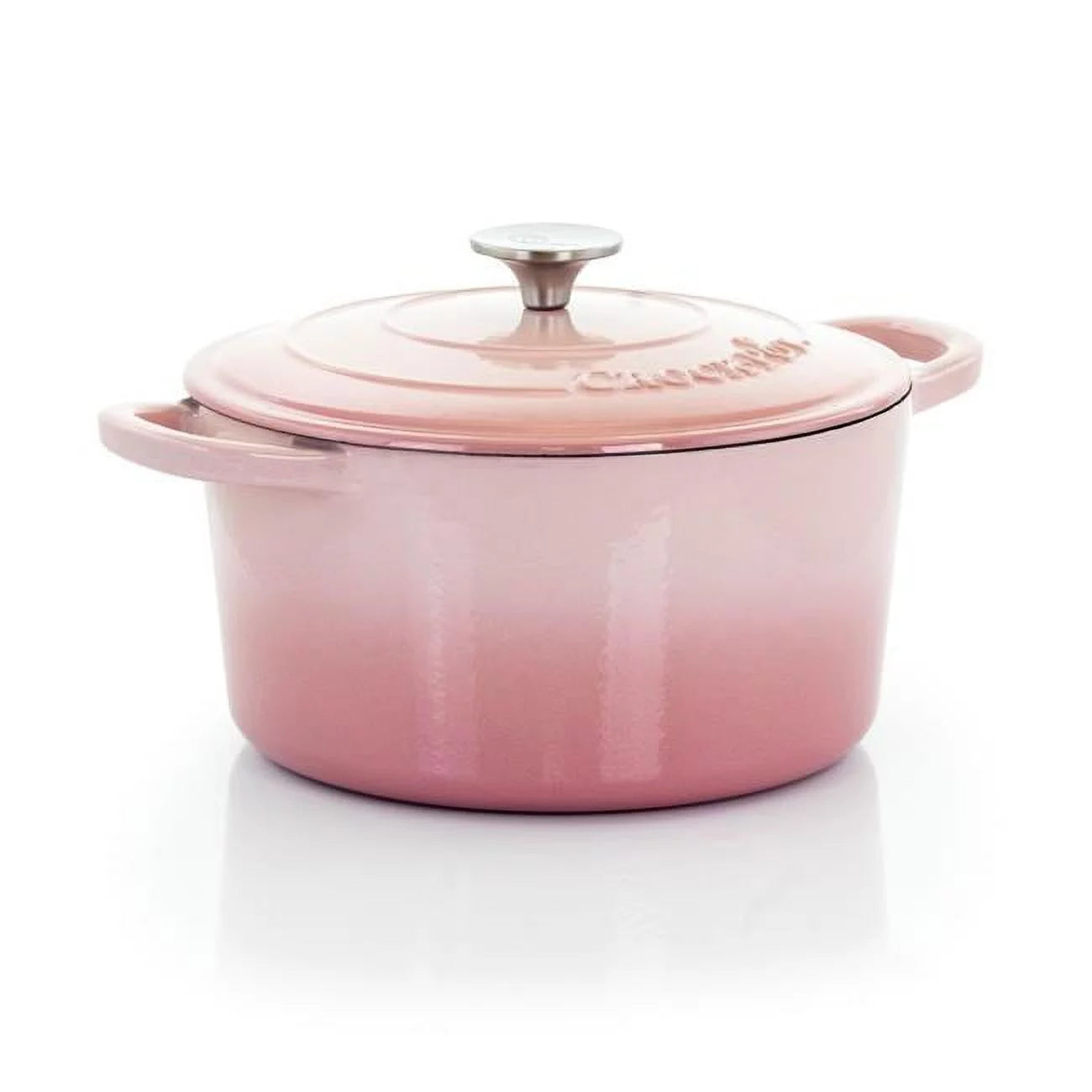 Blush Pink Enameled Cast Iron Dutch Oven C8275