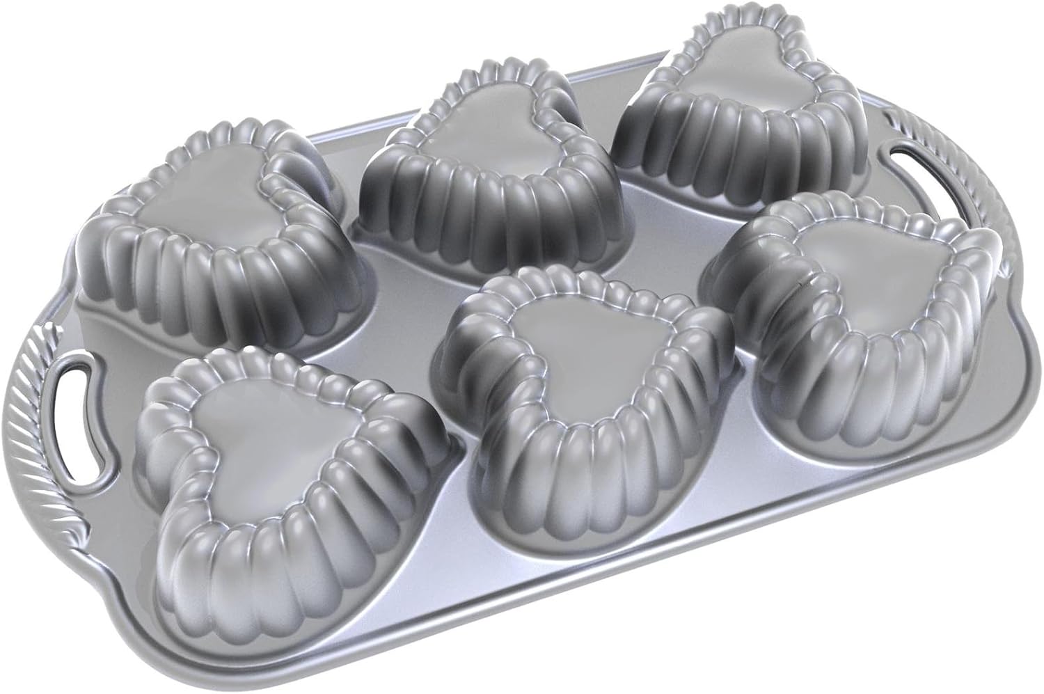 Metallic Heart Cakelet Pan K673092
