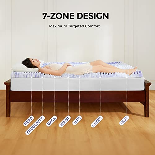 3 Inch Queen Memory Foam Mattress Topper with Cooling Gel Infused Foam M464087
