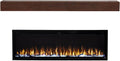 60 Inch Smart Electric Fireplace and 72 Inch Espresso Wood Mantel P340