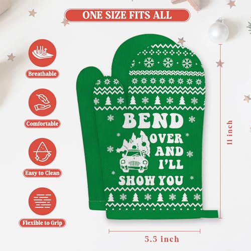 2Pcs Funny Holiday Oven Mitts Pot Holders O744442