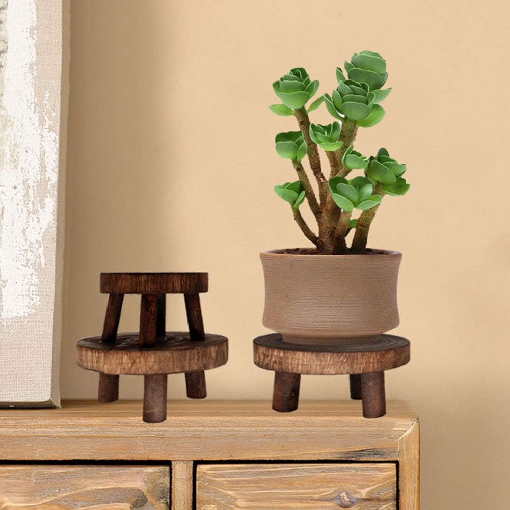 Warm Brown Mini Round Wooden Stool E4051