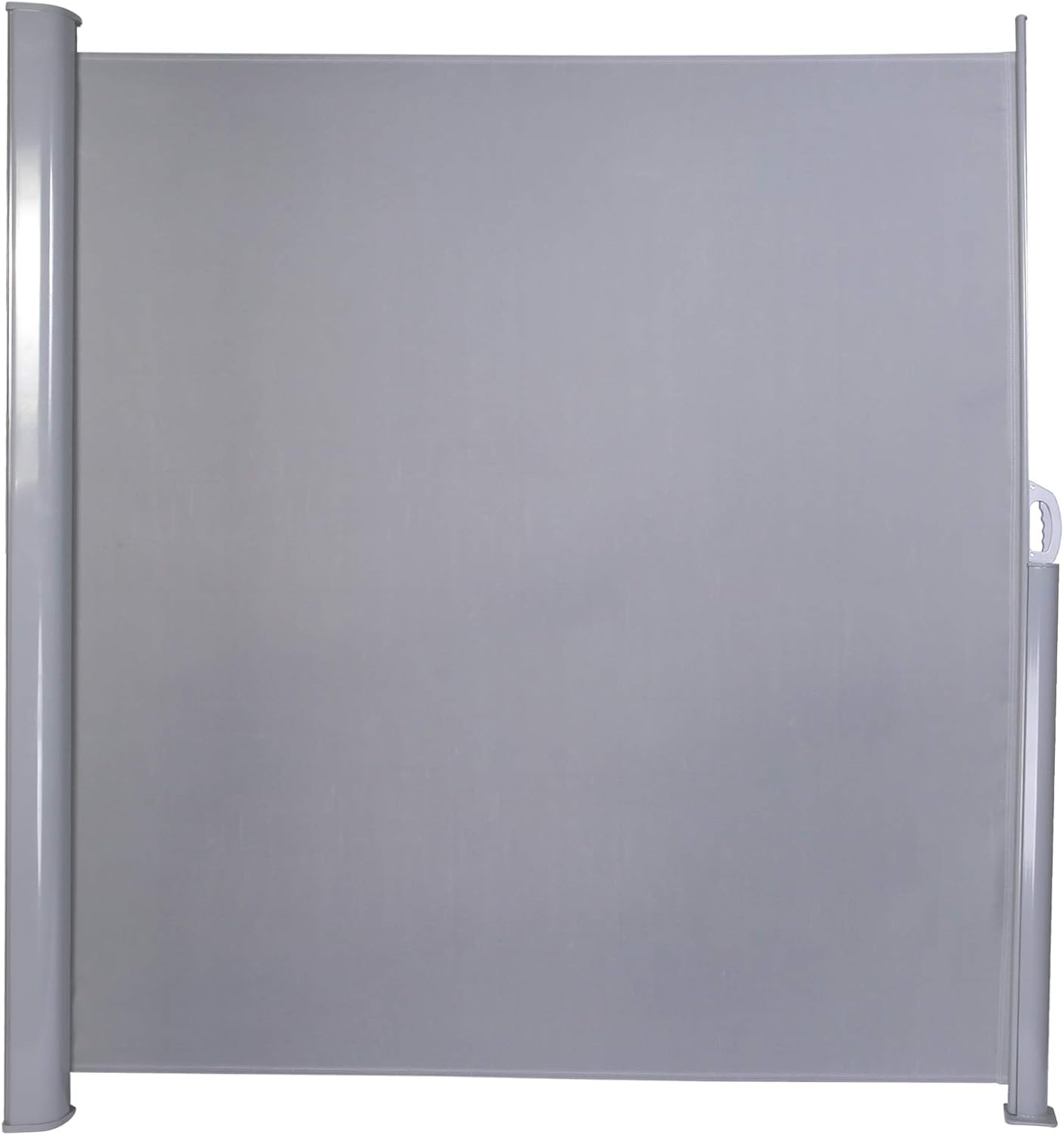 Grey Retractable Waterproof Sun Shade Screen Room Divider with Aluminium Pole (118" L x 78.7" H) L325986