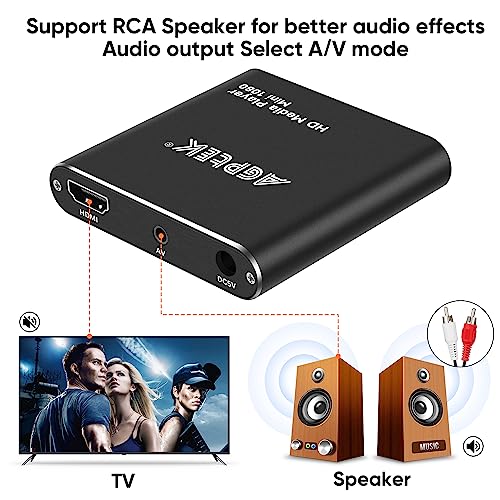 Black Mini 1080p Full-HD HDMI Digital Media Player S93879
