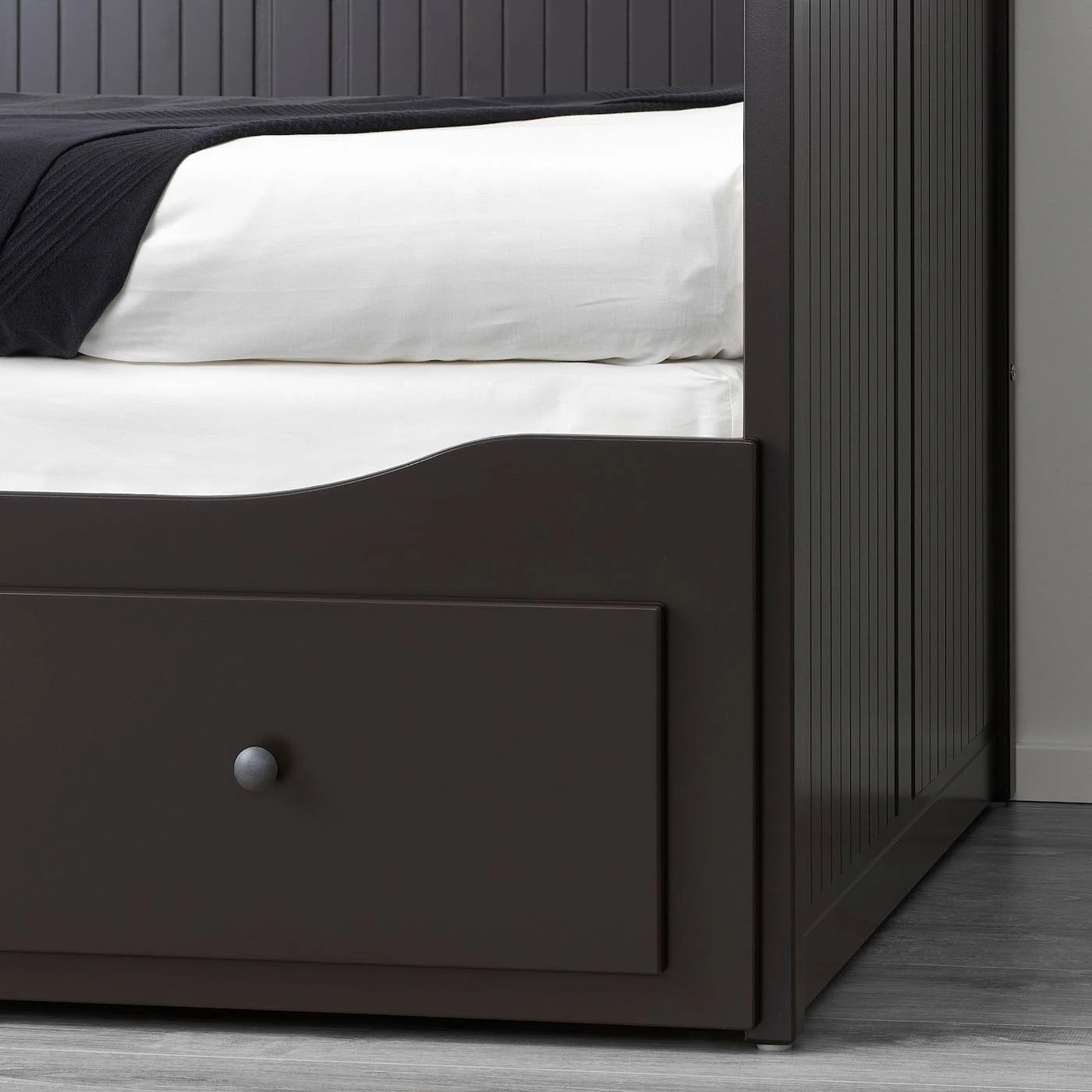 Black-Brown Twin Daybed Frame with 3 Drawers A2432