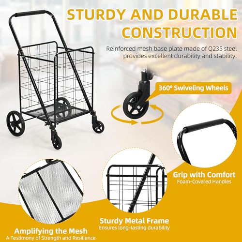 Folding Shopping Cart with Wheels X662