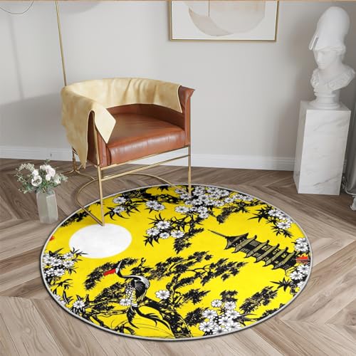 Red Sun Leaf Area Rug K1269