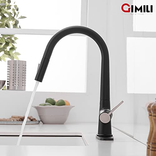Brushed Nickel Touchless Kitchen Faucet with Pull Down Sprayer D6826