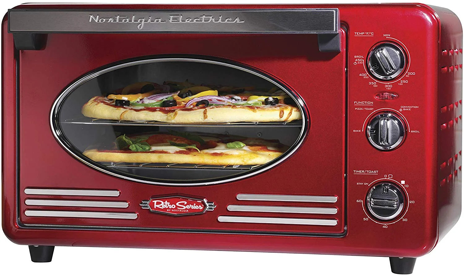 Retro Red 12-Slice Convection Toaster Oven W8390