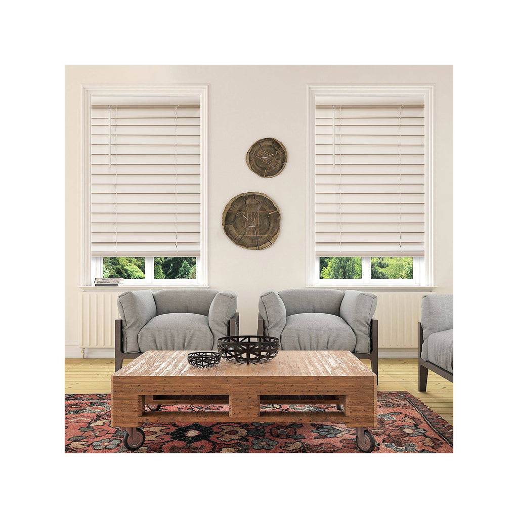 White 48-in Faux Wood Blinds E804040