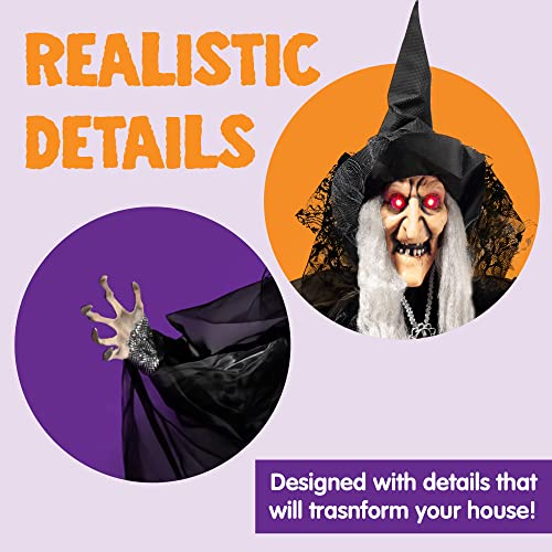 47” Animated Witch Halloween Decorations W266