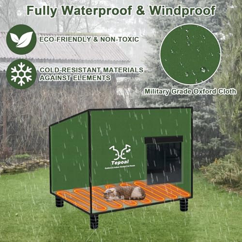 Heated Outdoor Cat House 20x16x20 in G4471
