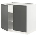 White Base Cabinet with shelves and 2 Doors S5288