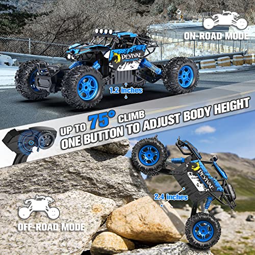 1:12 4WD Remote Control Monster Truck with Lifting Function (Blue) I434
