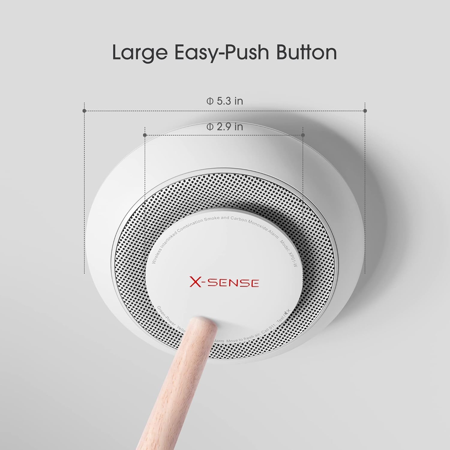 3-Pack Wireless Interconnected Smoke and Carbon Monoxide Detector Alarm R153101