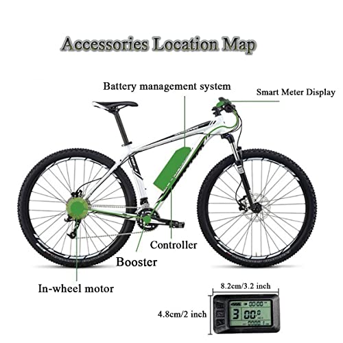 1500W 48V Brushless Gear Front Rear Hub Motor Bicycle Ebike Conversion Kit G26347