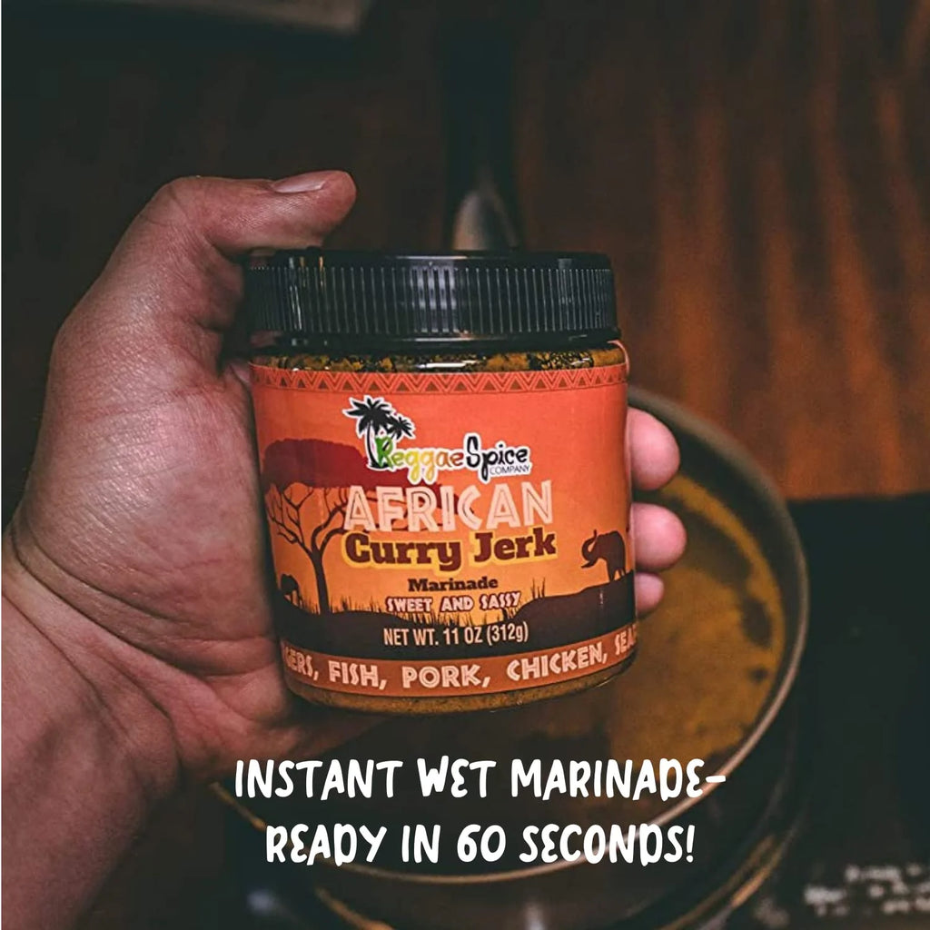 African Curry Jerk Seasoning Wet Rub Marinade Sauce - 11 OZ J185