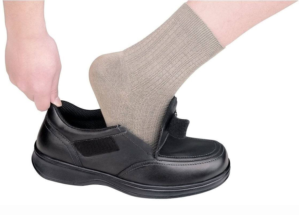 Black Leather Men's Shoes S711157