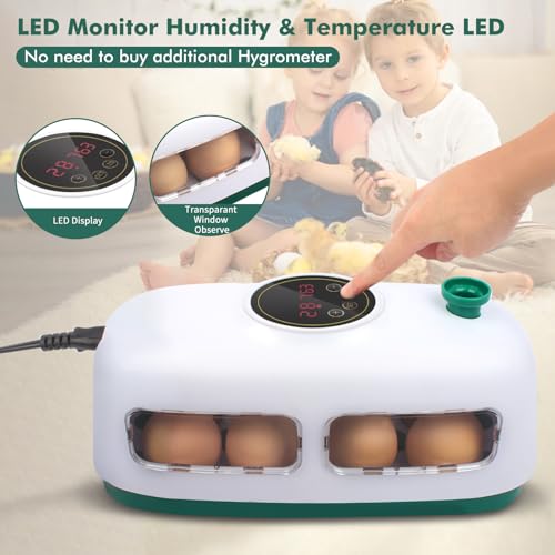 12-24 Poultry Incubator with Automatic Egg Turning and Temperature Control E380