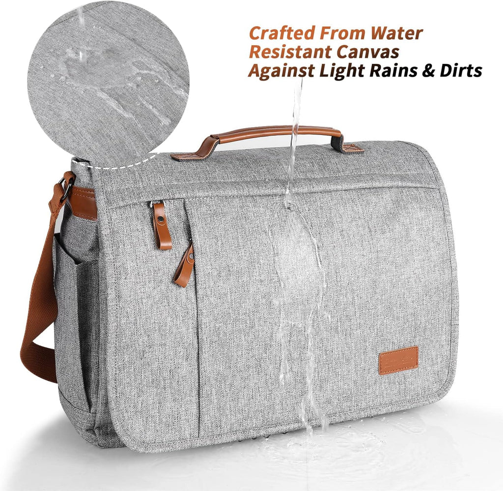 Light Grey Canvas Messenger Bag 17-17.3 Inch K567905