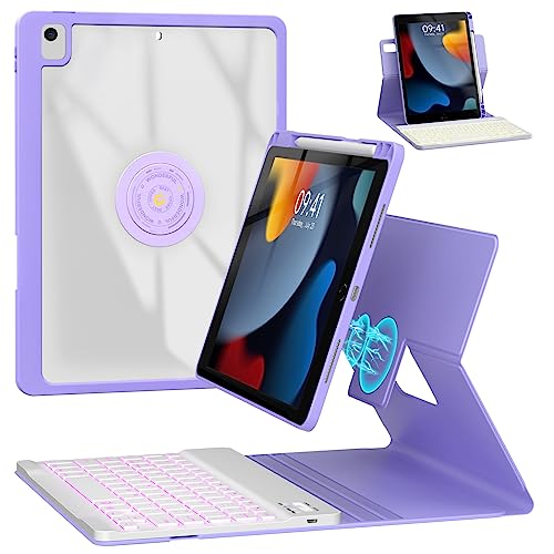 Rose Gold 360° Rotatable Bluetooth Keyboard Case for 10.2 inch iPad C389555