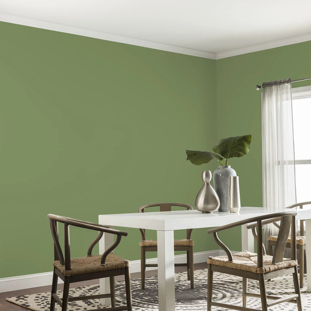 Moss Point Green Eggshell Interior Paint and Primer, 1 Gallon B705